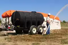 Labeled Water Trailer