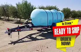 Nurse Trailer Dust Control Water Sprayer Extended Bumper and Tongue