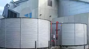 corrugated steel rainwater tanks
