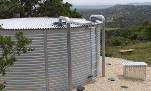Corrugated Tank for water storage in a village